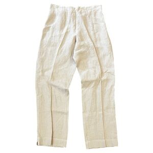 Bryn Walker Natural Pull On Linen Pants Size Medium